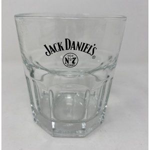 Vintage Ocean Thailand Jack Daniels Lowball Cocktail Glass Octagonal Barware